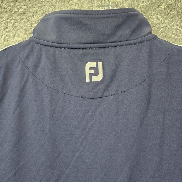 Footjoy Men's Blue Half Zip Golf Pullover Wicking Performance Size L - Picture 5 of 10